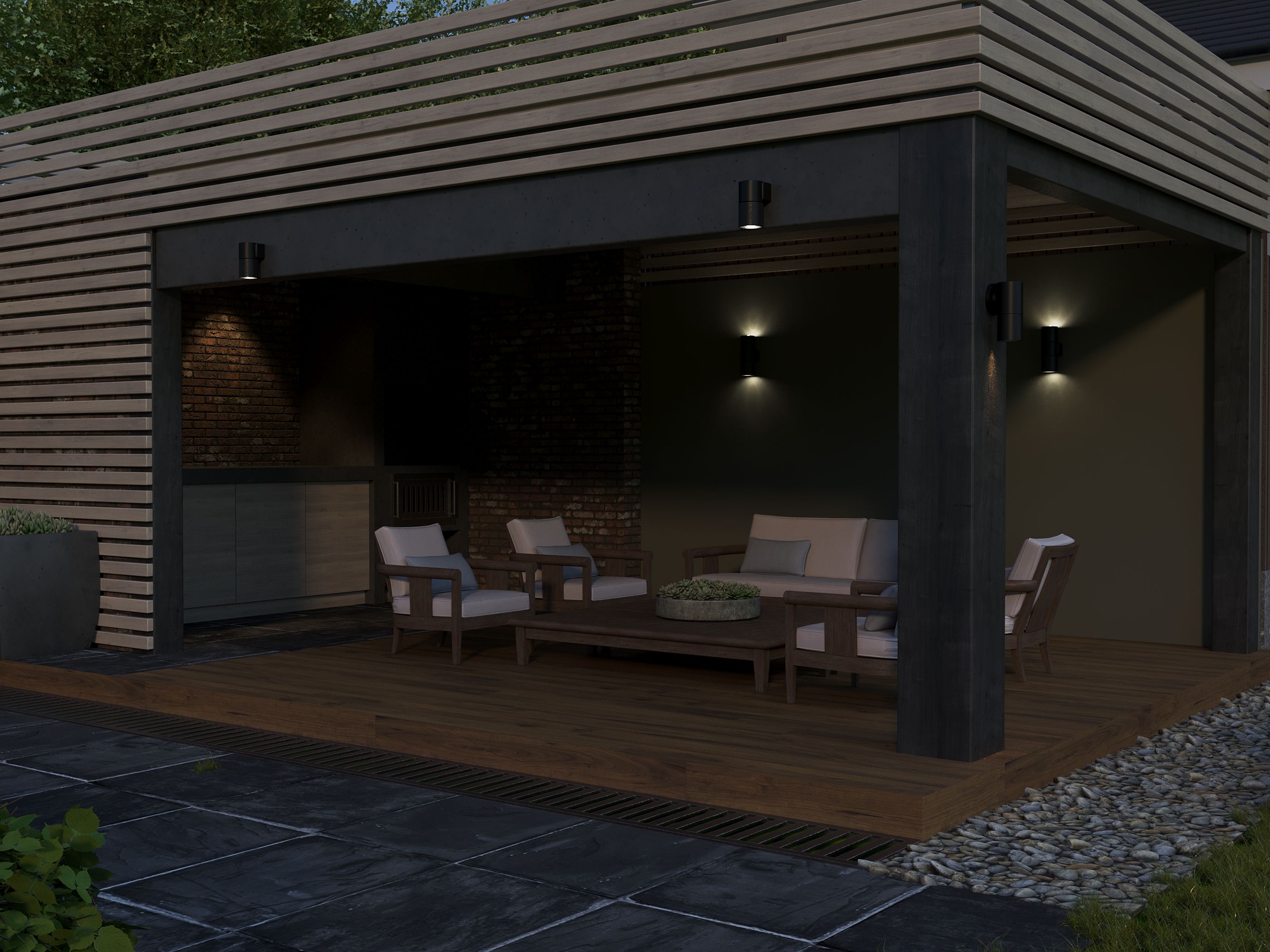             LIGHTING Далаға арналған шамшырақ 5107 қабырғалы, шамға GU10 IP65 
қара IEK    