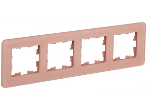 BRITE Рамка 4-местная РУ-4-2-Бр стекло дымчатый RE IEK