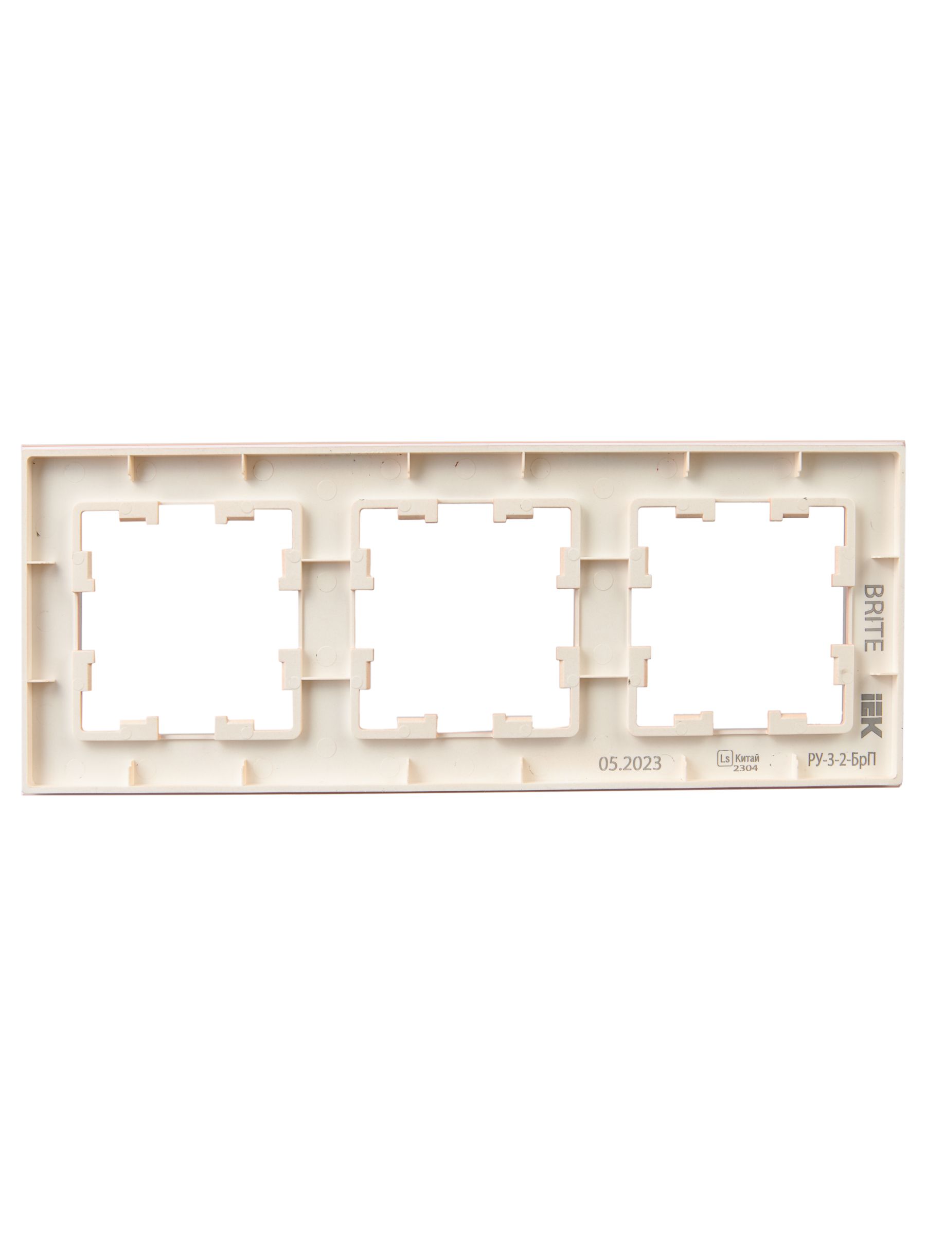             BRITE Жиектеме 3-орынды РУ-3-2-БрП шыны, шабдалы, бұлыңғыр IEK    
