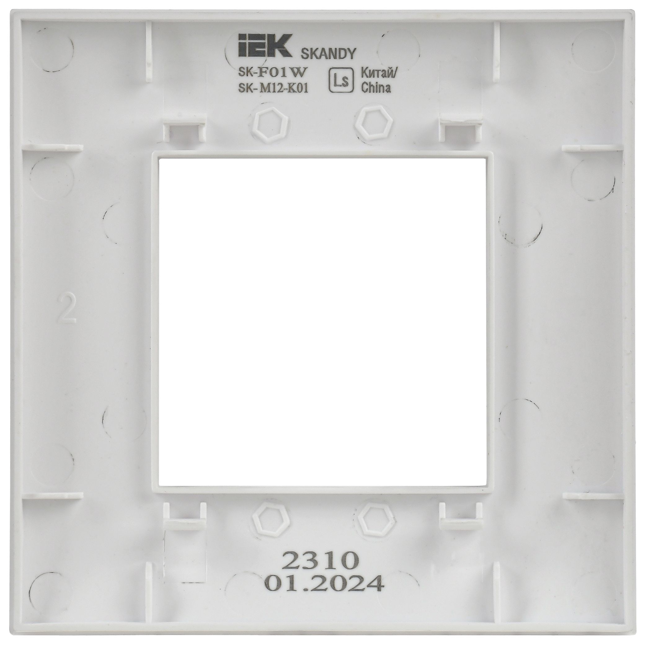             SKANDY Жиектеме 1-орынды SK-F01W арктикалық ақ IEK    