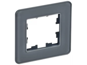 BRITE Рамка 1-местная РУ-1-2-Бр стекло графит RE IEK