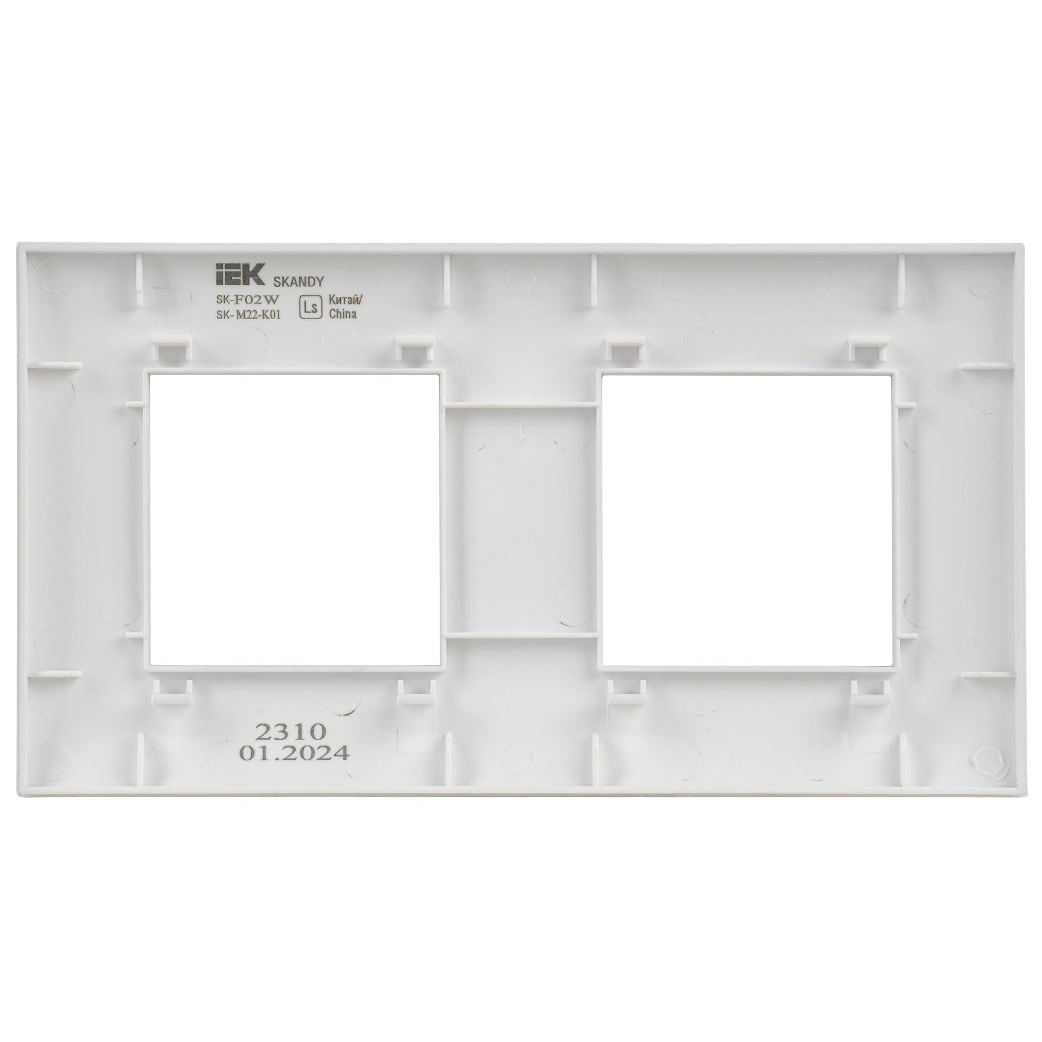             SKANDY Жиектеме 2-орынды SK-F02W арктикалық ақ IEK    