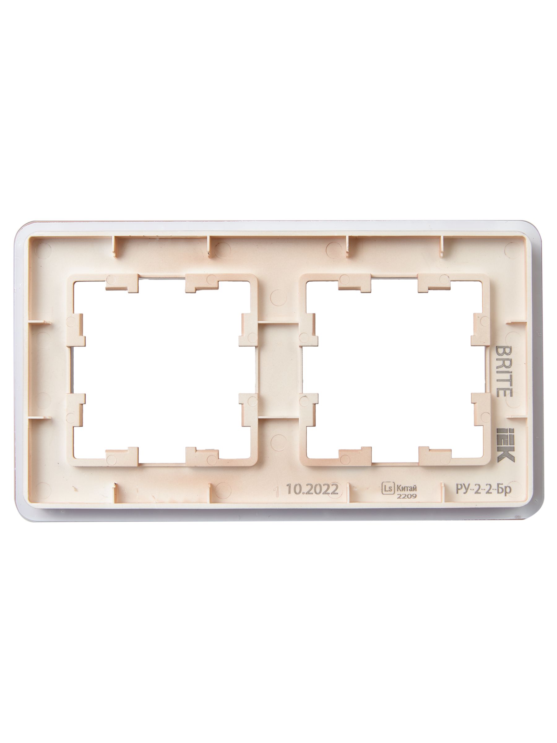            BRITE Жиектеме 2-орынды РУ-2-2-Бр шыны ысты RE IEK    