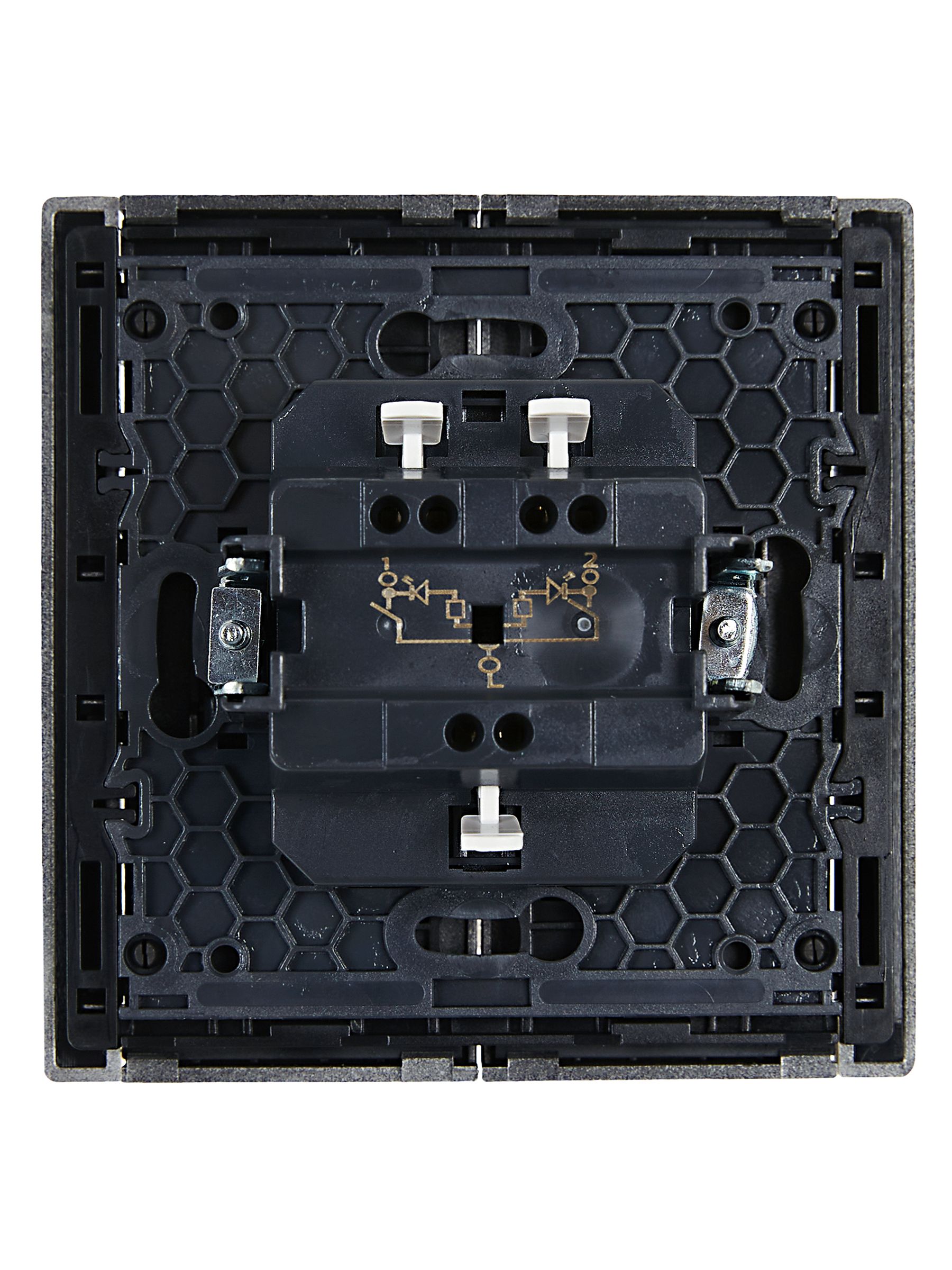             FORTE&PIANO Ажыратқыш 2 пернелі, индикациямен 10А FP506 болат IEK    