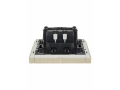             FORTE&PIANO Ажыратқыш 2 пернелі, индикациямен 10А FP406 ваниль IEK    