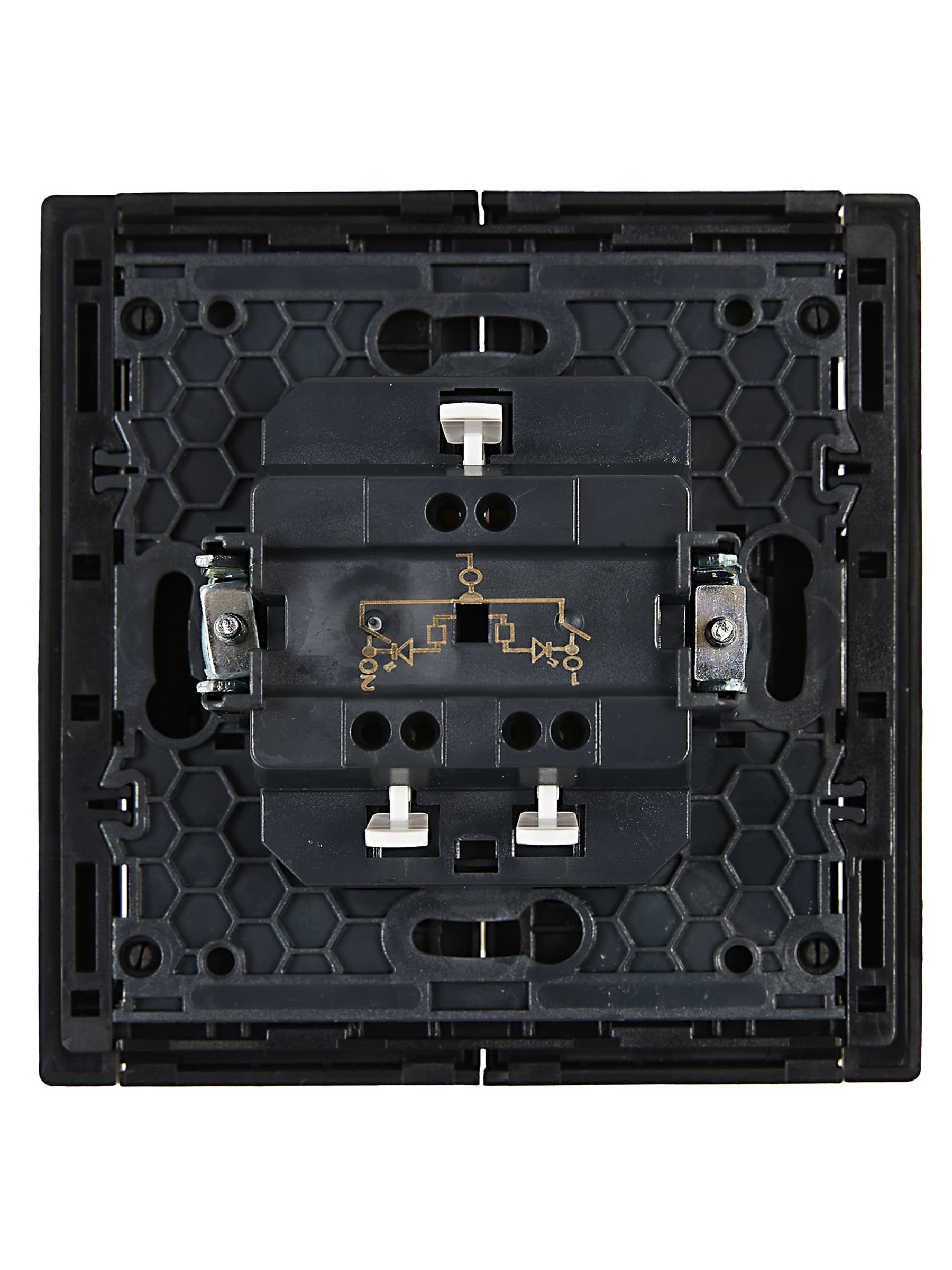             FORTE&PIANO Ажыратқыш 2 пернелі, индикациямен 10А FP106 қара IEK    