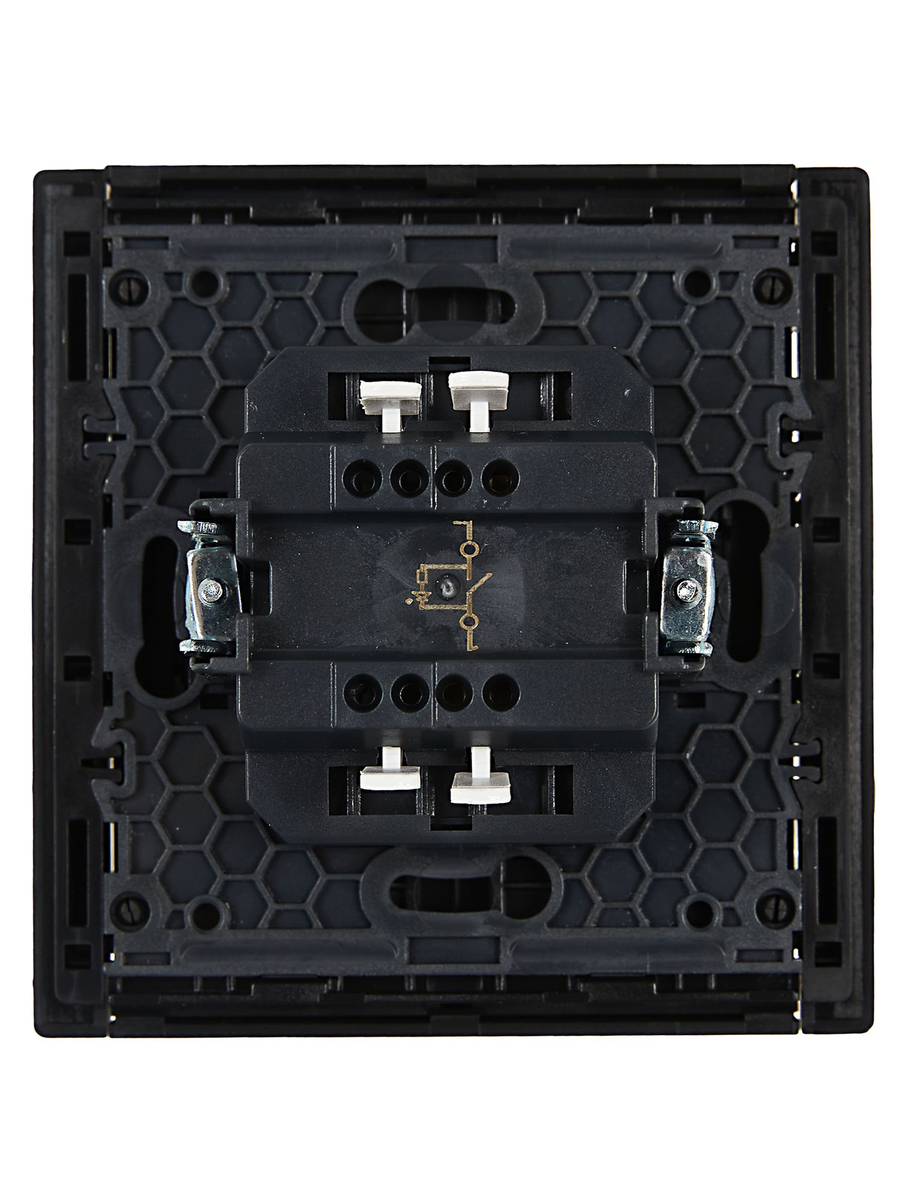             FORTE&PIANO Ажыратқыш 1 пернелі, индикациямен 10А FP102 қара IEK    