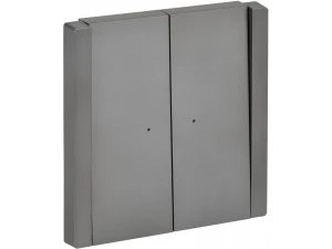 FORTE&PIANO Выключатель 2-клавишный проходной с индикацией 10А FP508 сталь ИЭК