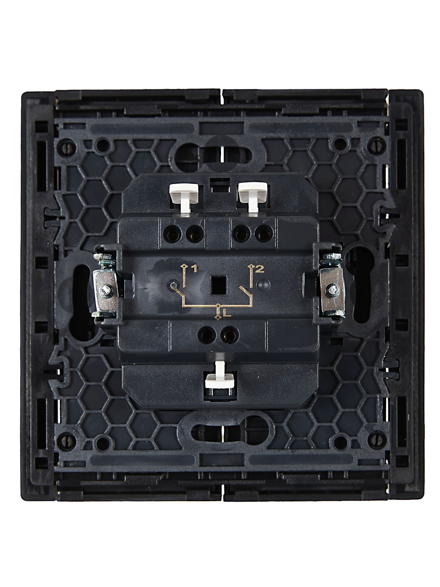             FORTE&PIANO Ажыратқыш 2 пернелі 10А FP105 қара ИЭК    