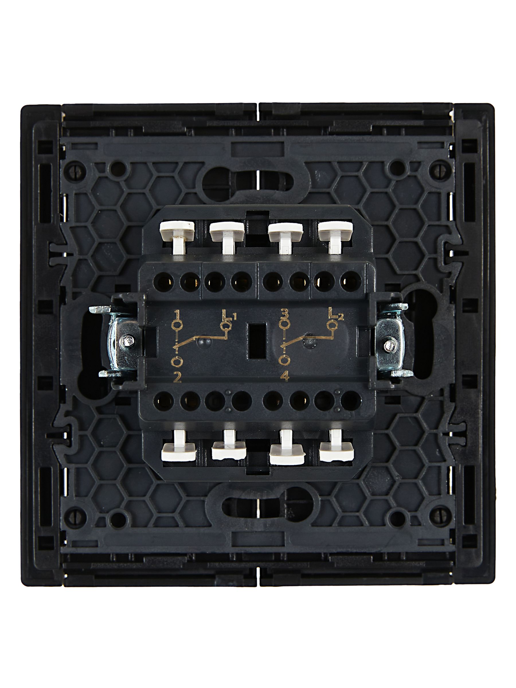             FORTE&PIANO Ажыратқыш 2 пернелі, өтпелі 10А FP107 қара ИЭК    