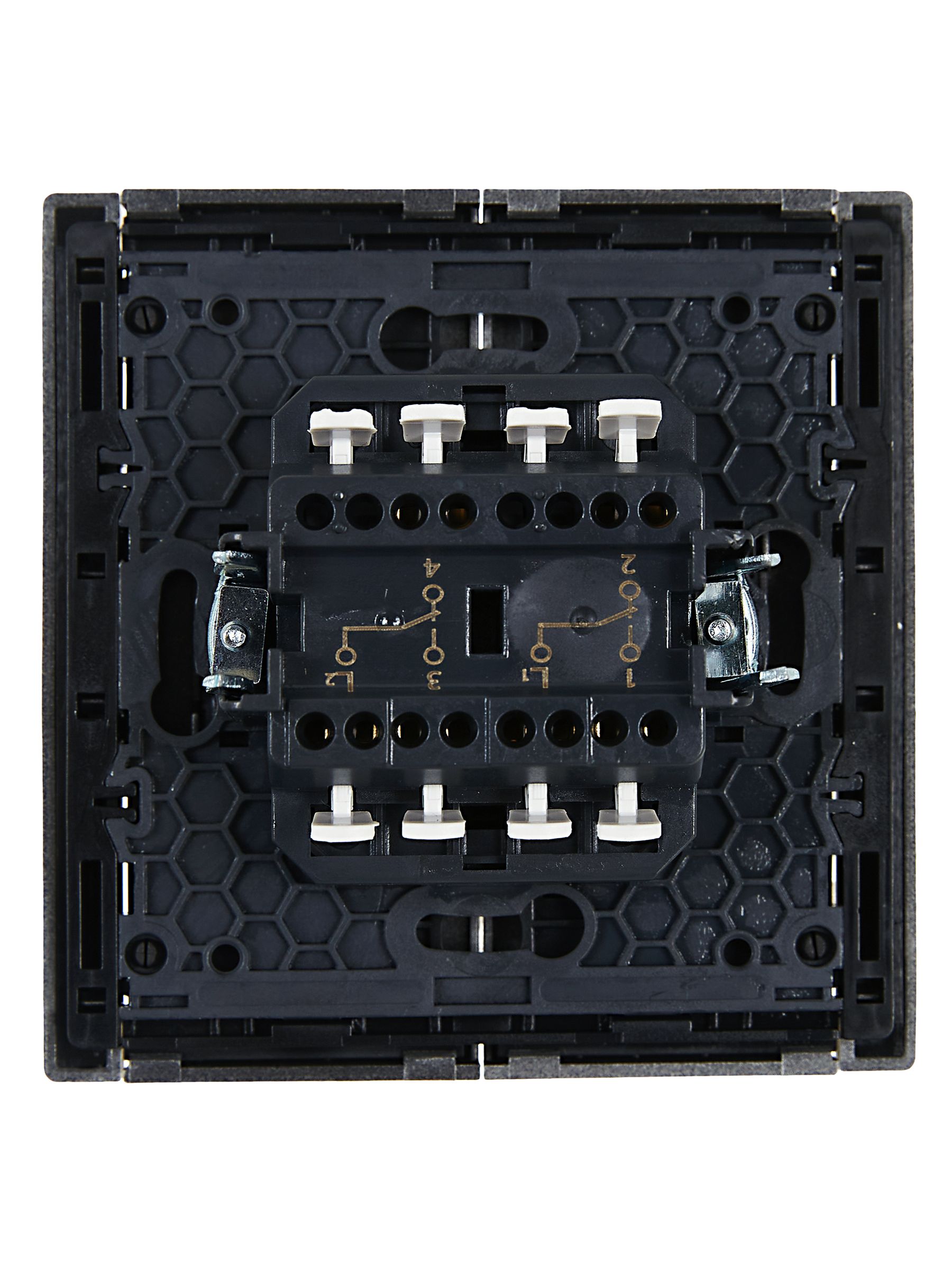             FORTE&PIANO Ажыратқыш 2 пернелі, өтпелі 10А FP507 болат ИЭК    