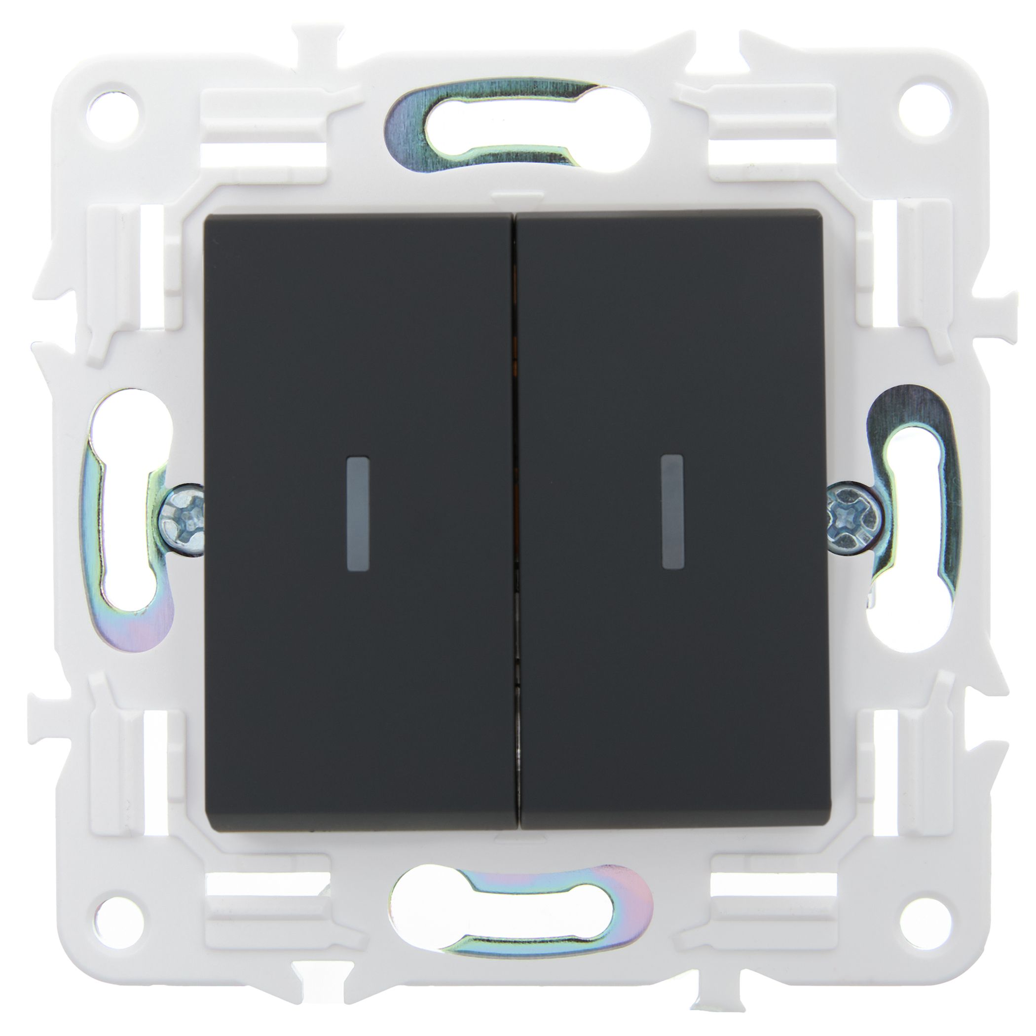             SKANDY Ажыратқыш 2 пернелі 10А SK-V04G графит IEK    