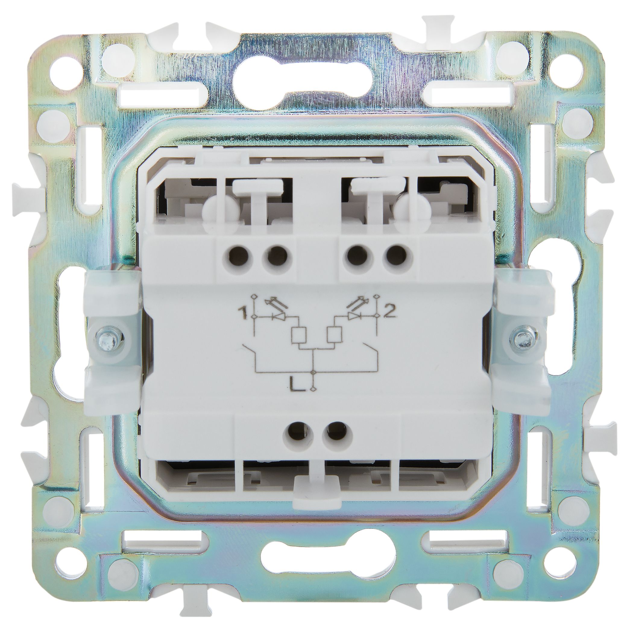             SKANDY Ажыратқыш 2 пернелі 10А SK-V04G графит IEK    