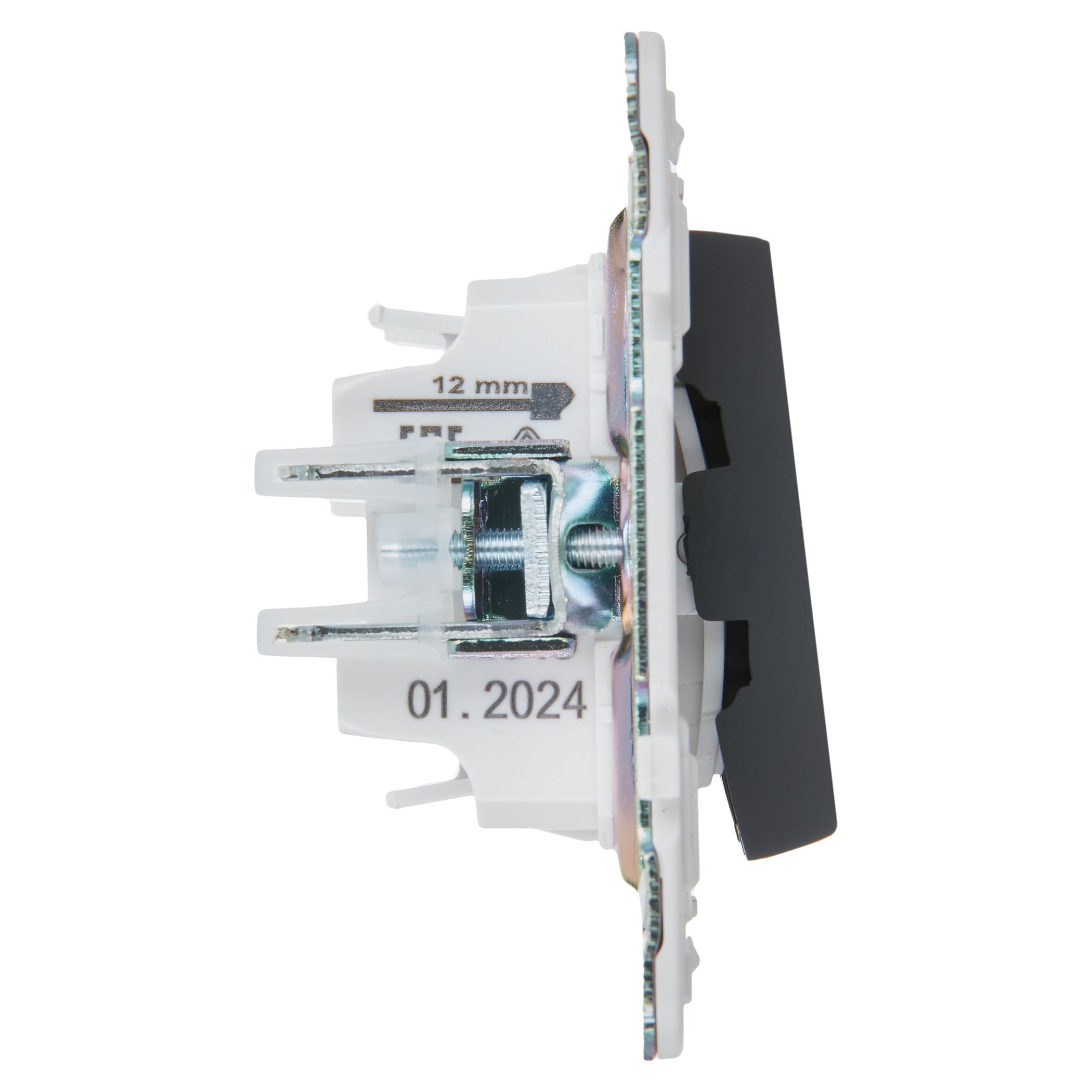             SKANDY Ажыратқыш 2 пернелі 10А SK-V04G графит IEK    