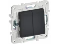             SKANDY Ажыратқыш 2 пернелі 10А SK-V04G графит IEK    