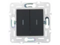             SKANDY Ажыратқыш 2 пернелі 10А SK-V04G графит IEK    