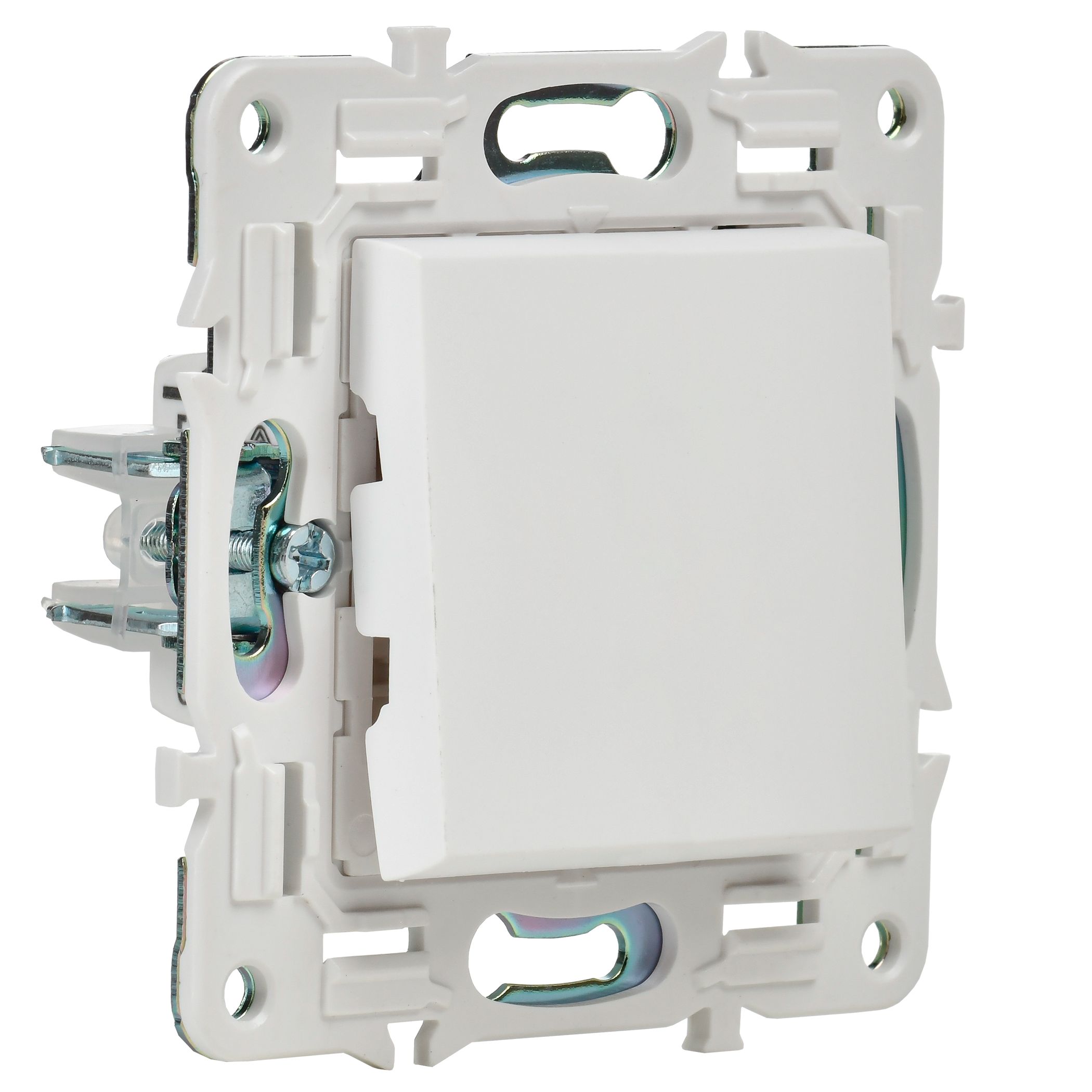             SKANDY Ажыратқыш 1 пернелі, өтпелі 10А SK-V02W арктикалық ақ IEK    