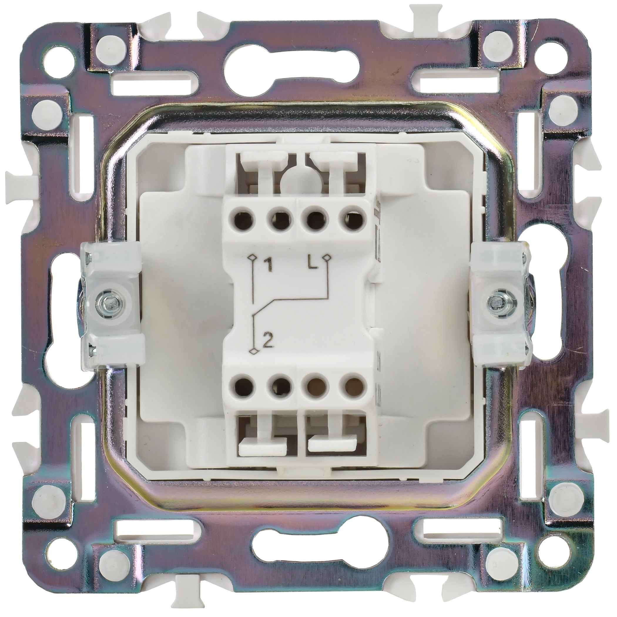             SKANDY Ажыратқыш 1 пернелі, өтпелі 10А SK-V02W арктикалық ақ IEK    