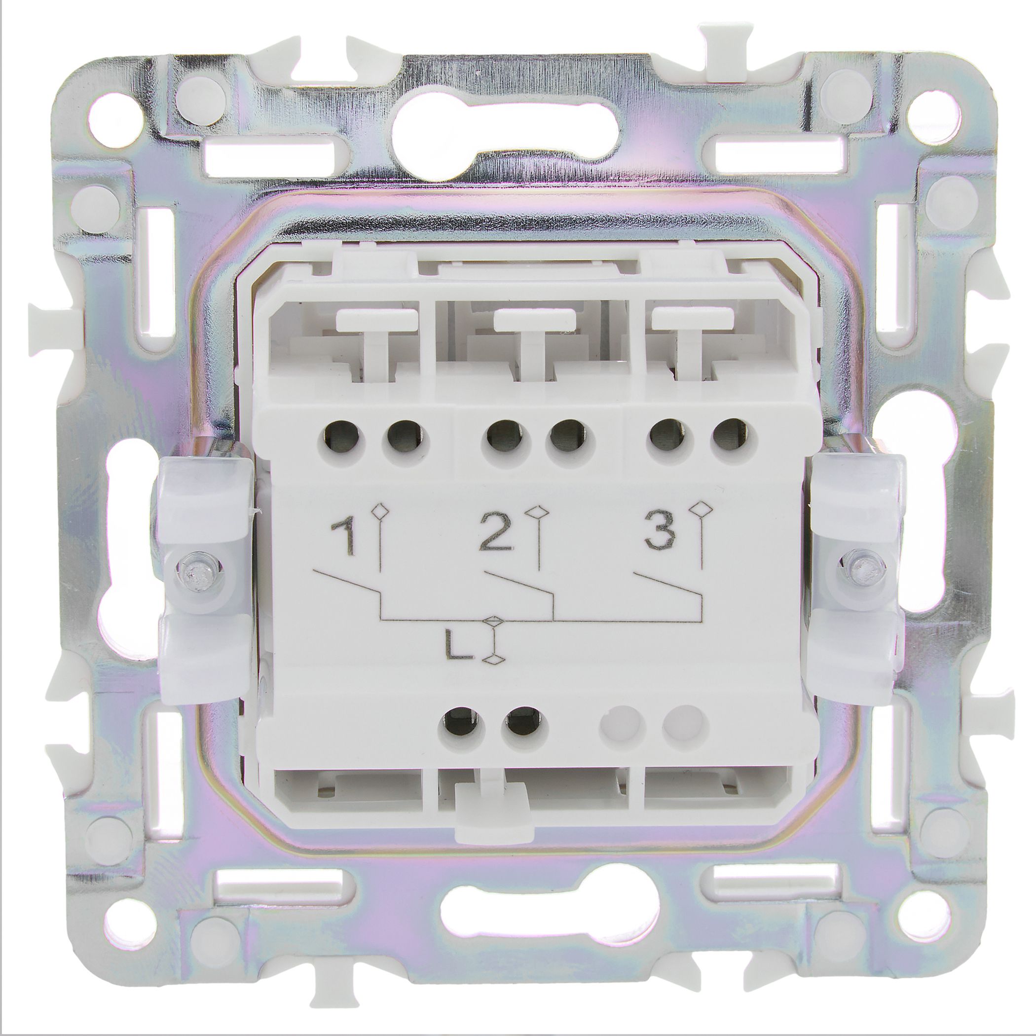             SKANDY Ажыратқыш 3 пернелі 10А SK-V11W арктикалық ақ IEK    