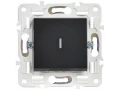             SKANDY Ажыратқыш, 1 пернелі, өтпелі, индикациямен, 10А SK-V08Bl қара IEK    