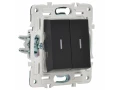             SKANDY Ажыратқыш, 2 пернелі, өтпелі, индикациямен, 10А SK-V10Bl қара IEK    