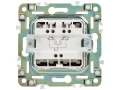             SKANDY Ажыратқыш, 2 пернелі, өтпелі, индикациямен, 10А SK-V10Bl қара IEK    