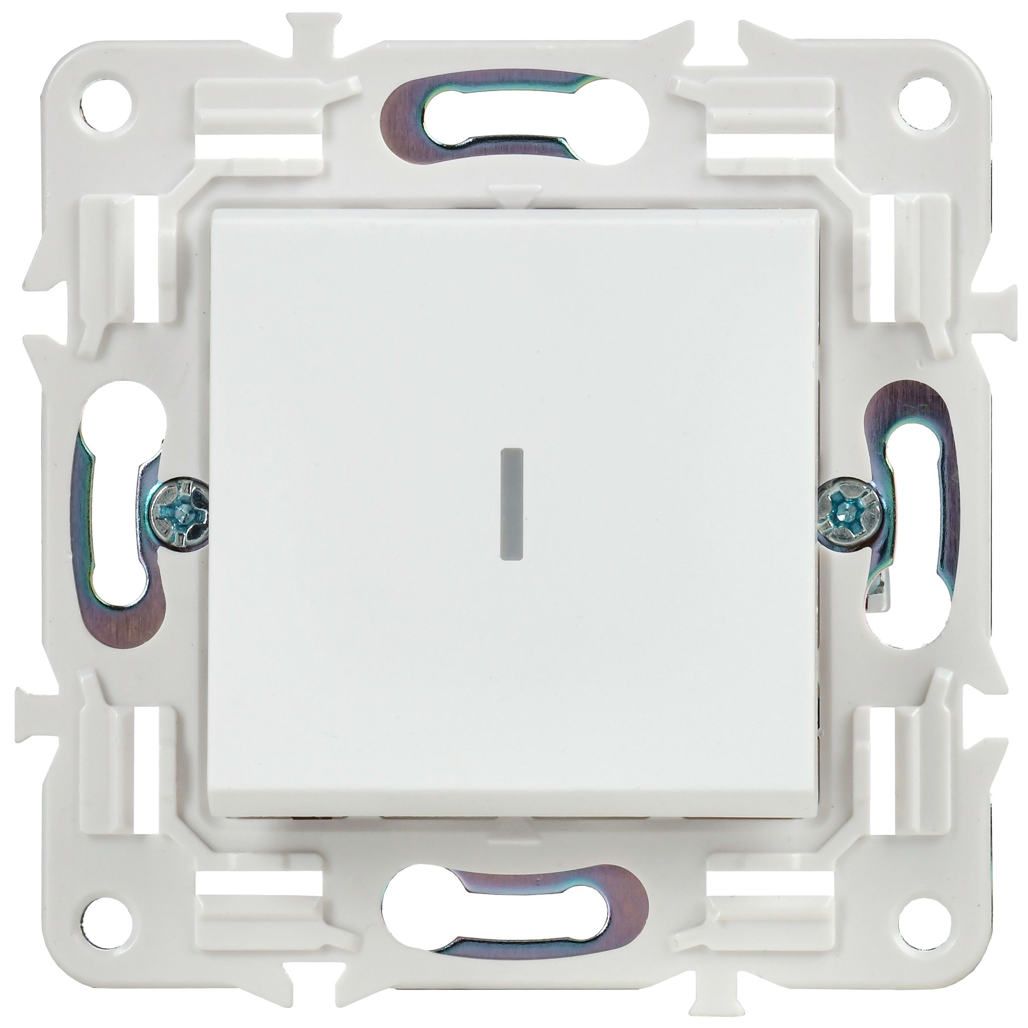             SKANDY Ажыратқыш, 1 пернелі, өтпелі, индикациямен, 10А SK-V08W арктикалық ақ IEK    