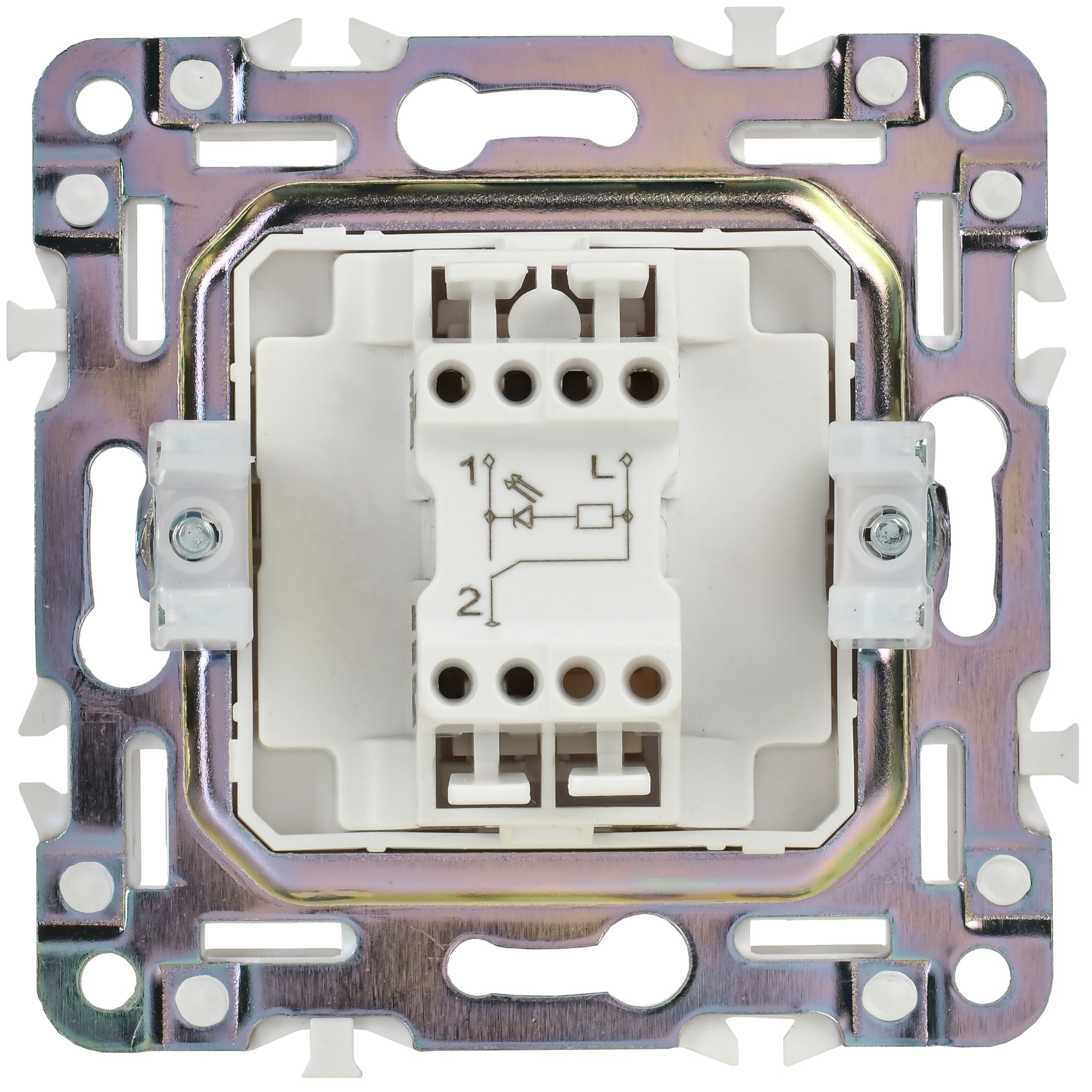             SKANDY Ажыратқыш, 1 пернелі, өтпелі, индикациямен, 10А SK-V08W арктикалық ақ IEK    