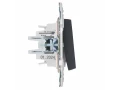             SKANDY Ажыратқыш 1 пернелі, индикациямен 10А SK-V07G графит IEK    