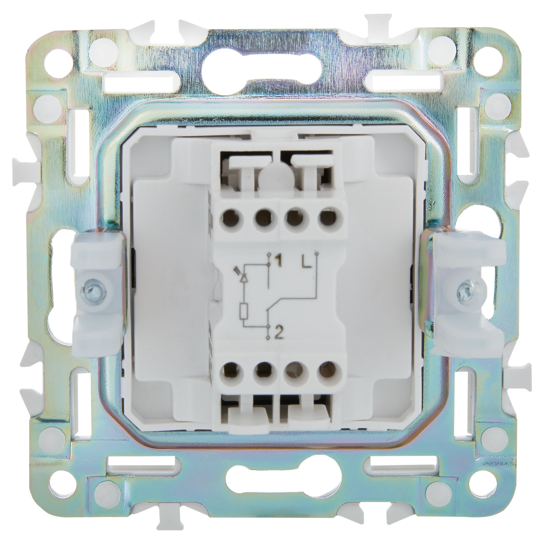             SKANDY Ажыратқыш, 1 пернелі, өтпелі, индикациямен, 10А SK-V08G графит IEK    