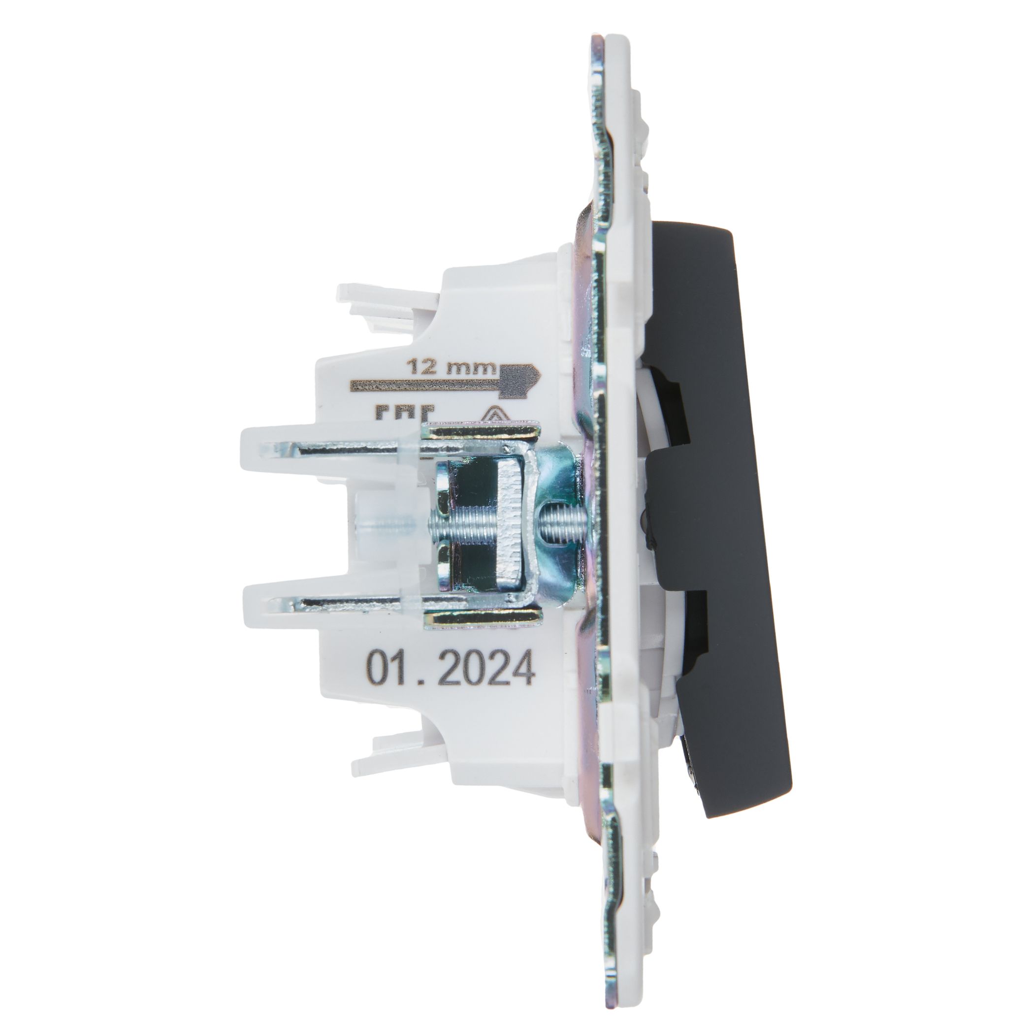             SKANDY Ажыратқыш 2 пернелі, өтпелі 10А SK-V05G графит IEK    