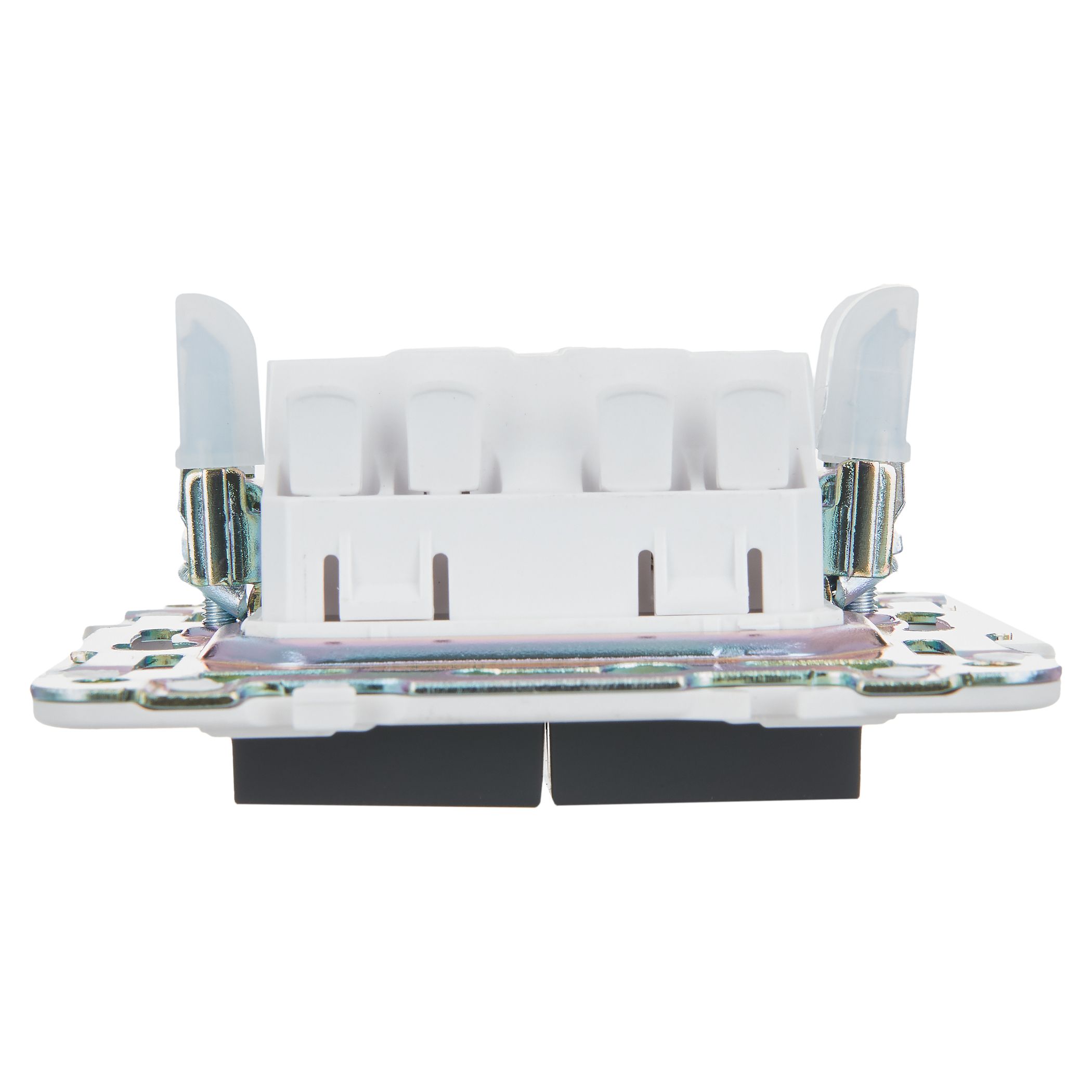             SKANDY Ажыратқыш 2 пернелі, өтпелі 10А SK-V05G графит IEK    