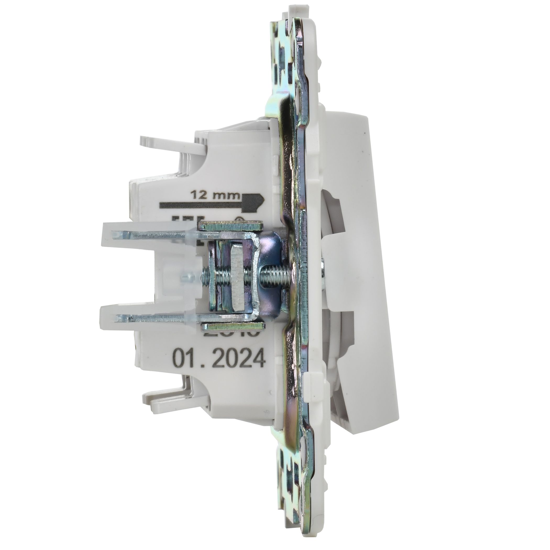             SKANDY Ажыратқыш 2 пернелі, өтпелі 10А SK-V05W арктикалық ақ IEK    