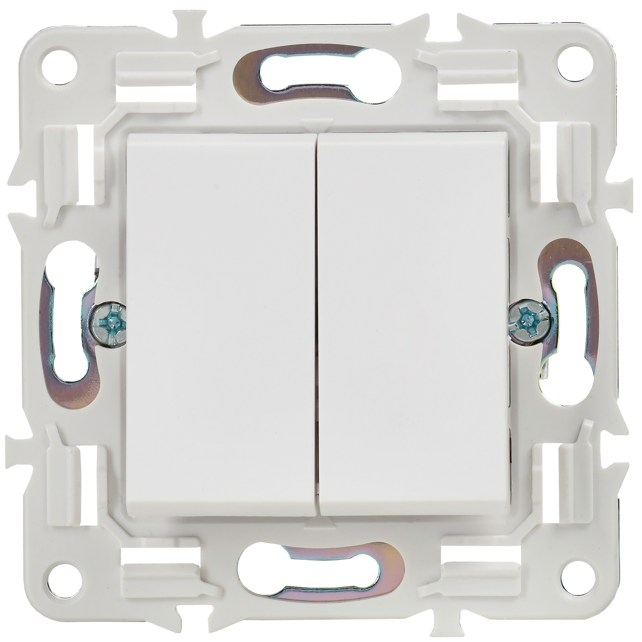             SKANDY Ажыратқыш 2 пернелі, өтпелі 10А SK-V05W арктикалық ақ IEK    
