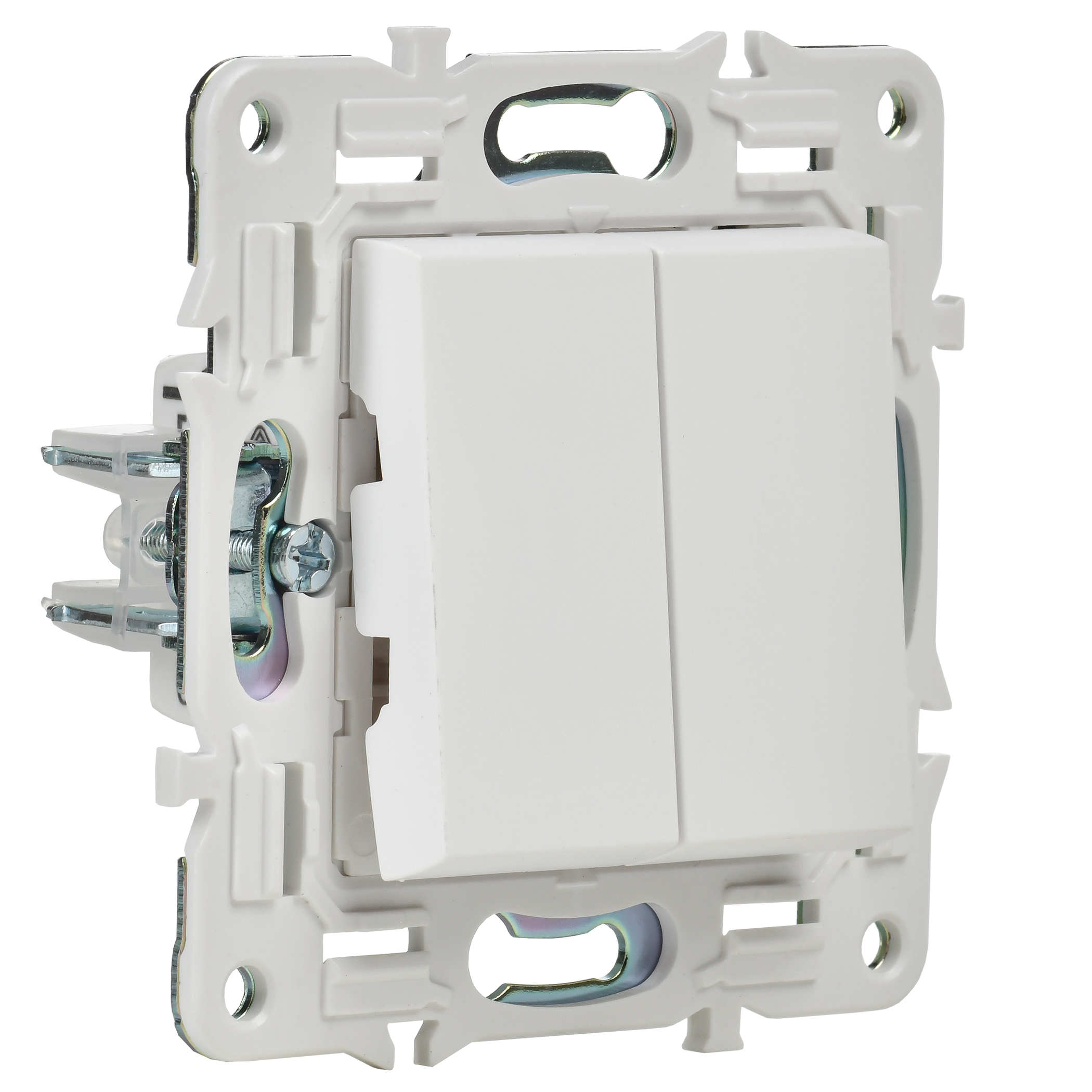             SKANDY Ажыратқыш 2 пернелі, өтпелі 10А SK-V05W арктикалық ақ IEK    