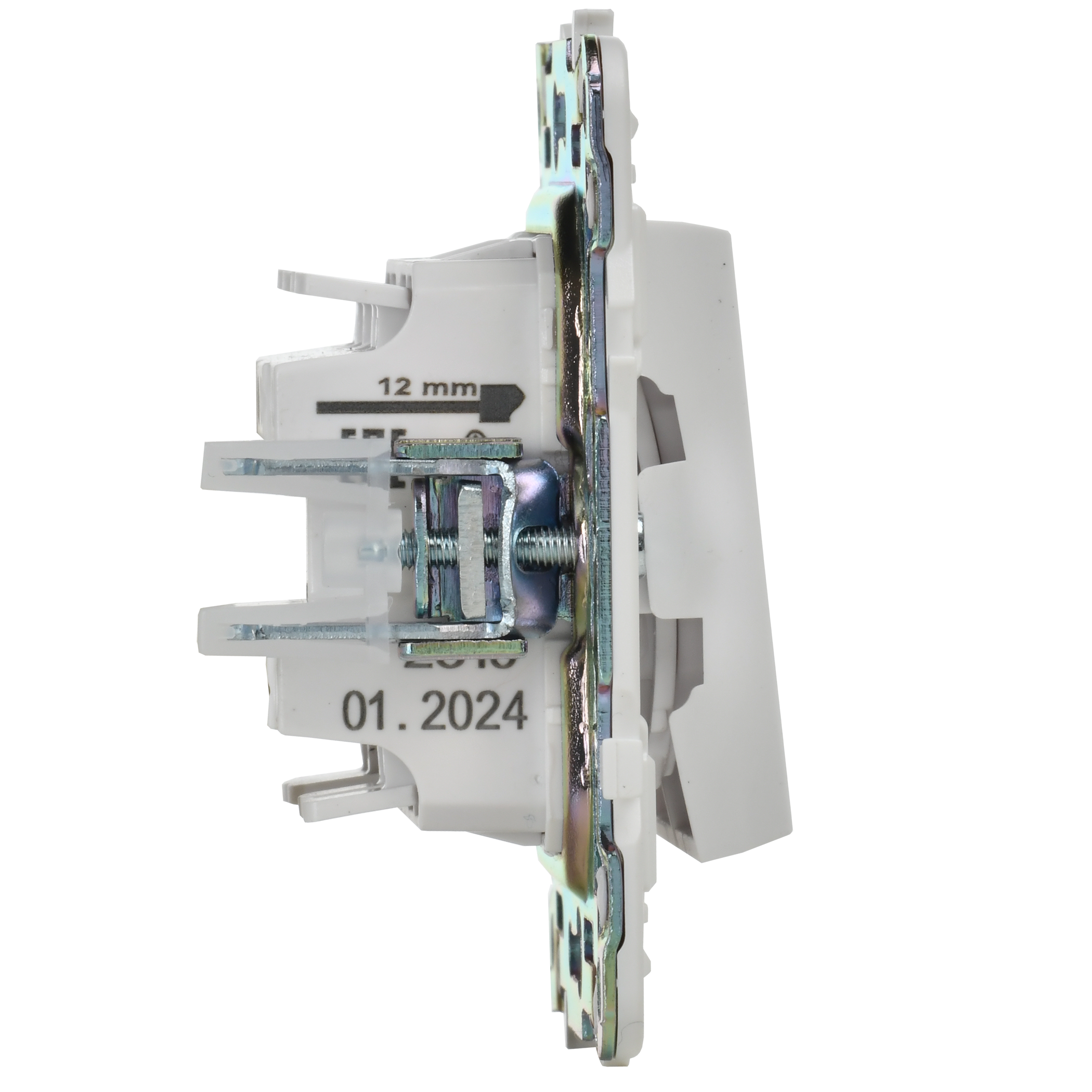             SKANDY Ажыратқыш 2 пернелі, өтпелі 10А SK-V05W арктикалық ақ IEK    