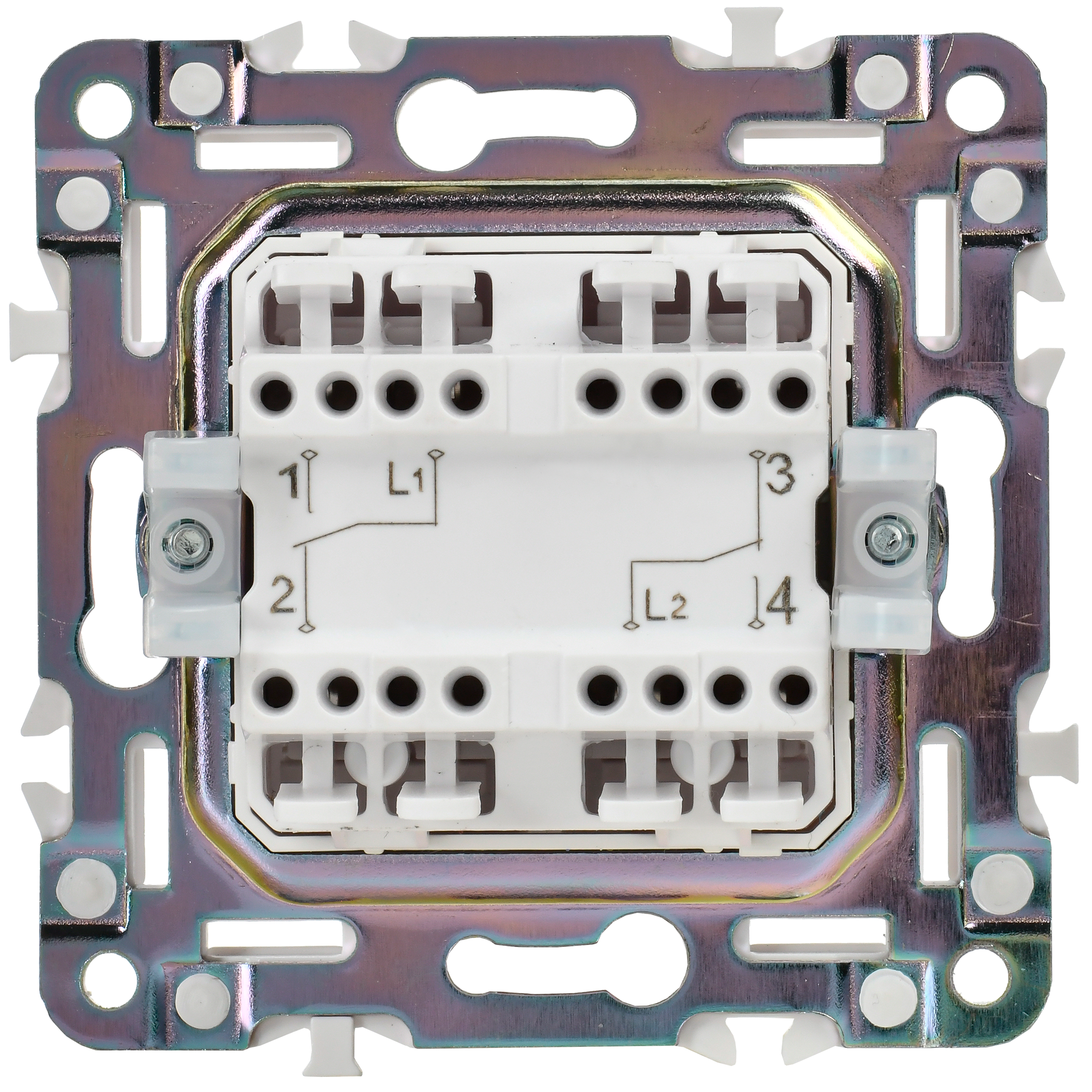             SKANDY Ажыратқыш 2 пернелі, өтпелі 10А SK-V05W арктикалық ақ IEK    