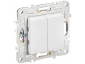             SKANDY Ажыратқыш 2 пернелі, өтпелі 10А SK-V05W арктикалық ақ IEK    