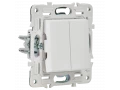             SKANDY Ажыратқыш 2 пернелі, өтпелі 10А SK-V05W арктикалық ақ IEK    