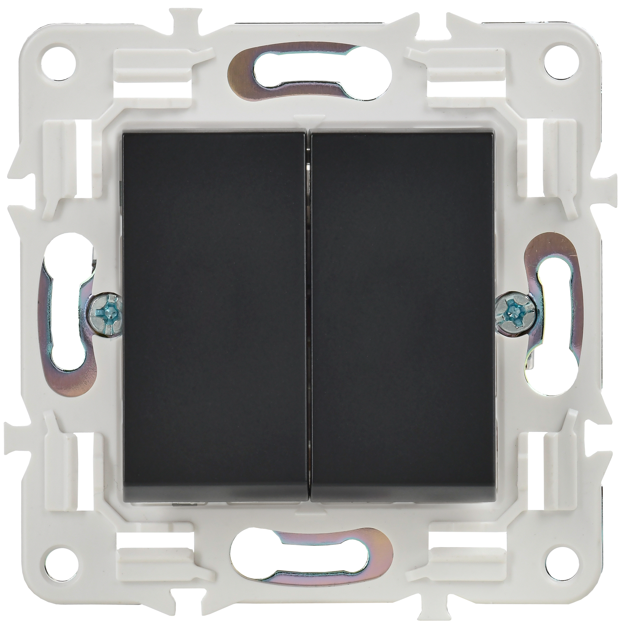            SKANDY Ажыратқыш 2 пернелі 10А SK-V04Bl қара IEK    