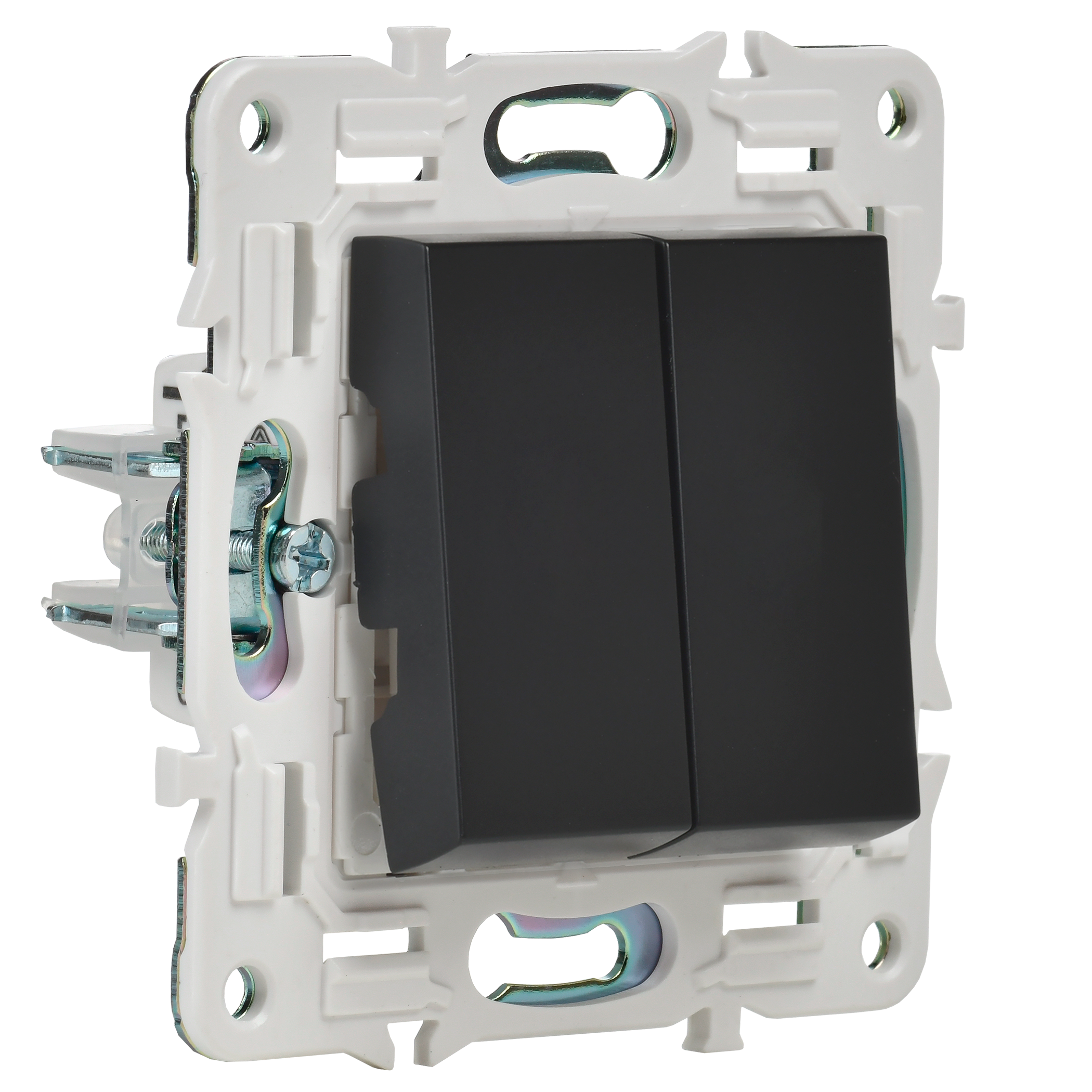             SKANDY Ажыратқыш 2 пернелі 10А SK-V04Bl қара IEK    