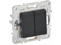             SKANDY Ажыратқыш 2 пернелі 10А SK-V04Bl қара IEK    