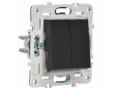             SKANDY Ажыратқыш 2 пернелі 10А SK-V04Bl қара IEK    