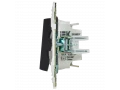             SKANDY Ажыратқыш 2 пернелі 10А SK-V04Bl қара IEK    