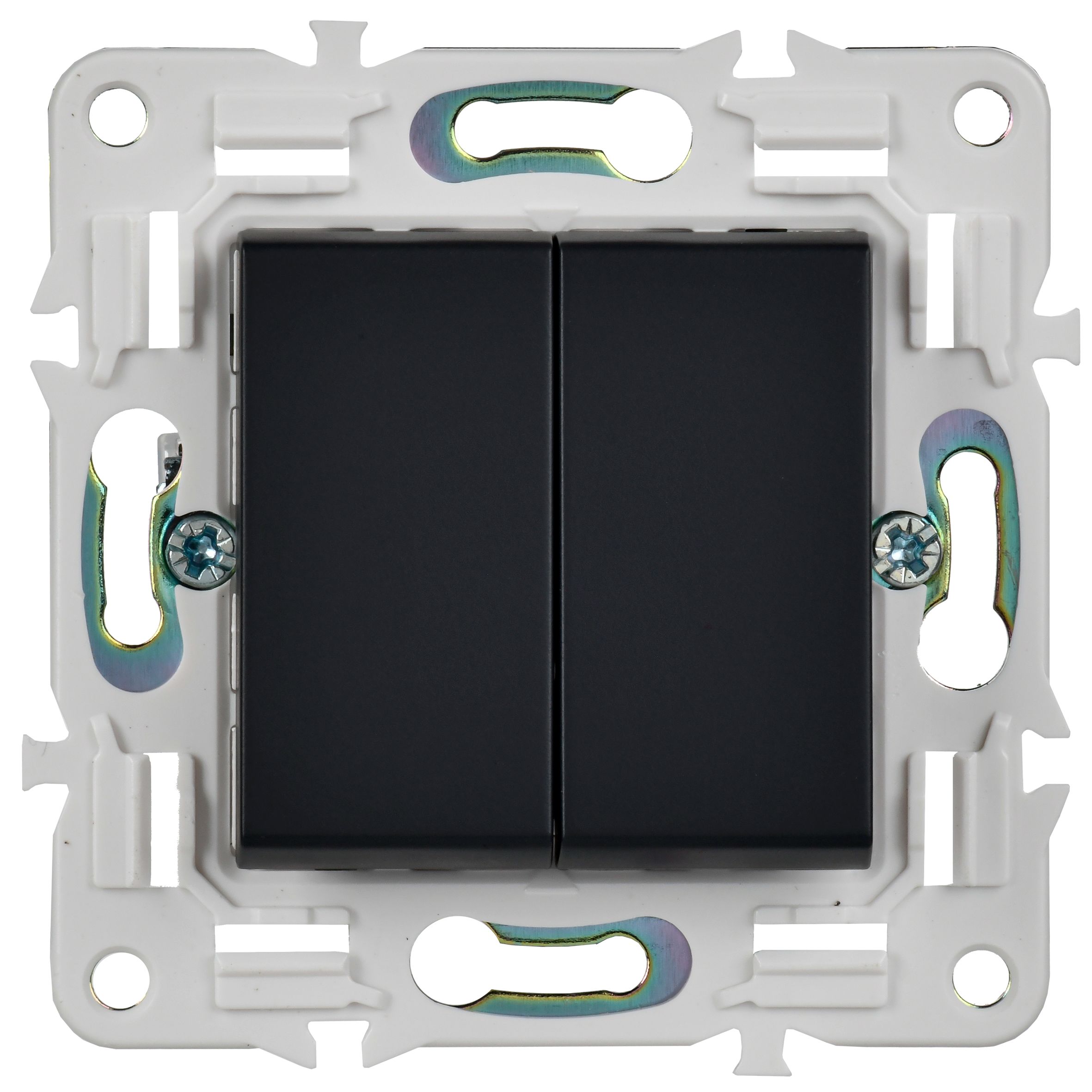             SKANDY Ажыратқыш, 2 пернелі, айқара 10А SK-V06G графит IEK    