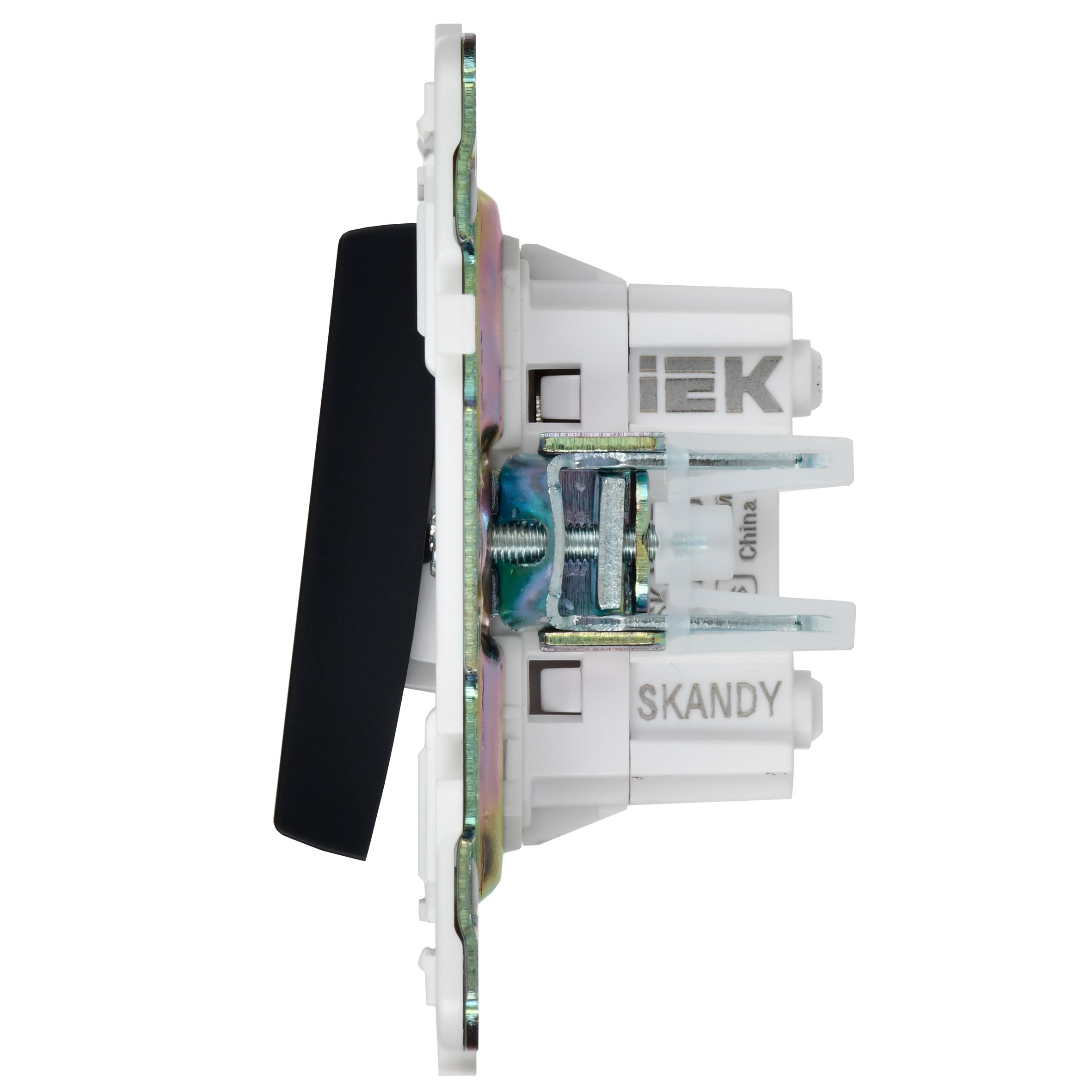             SKANDY Ажыратқыш, 2 пернелі, айқара 10А SK-V06G графит IEK    