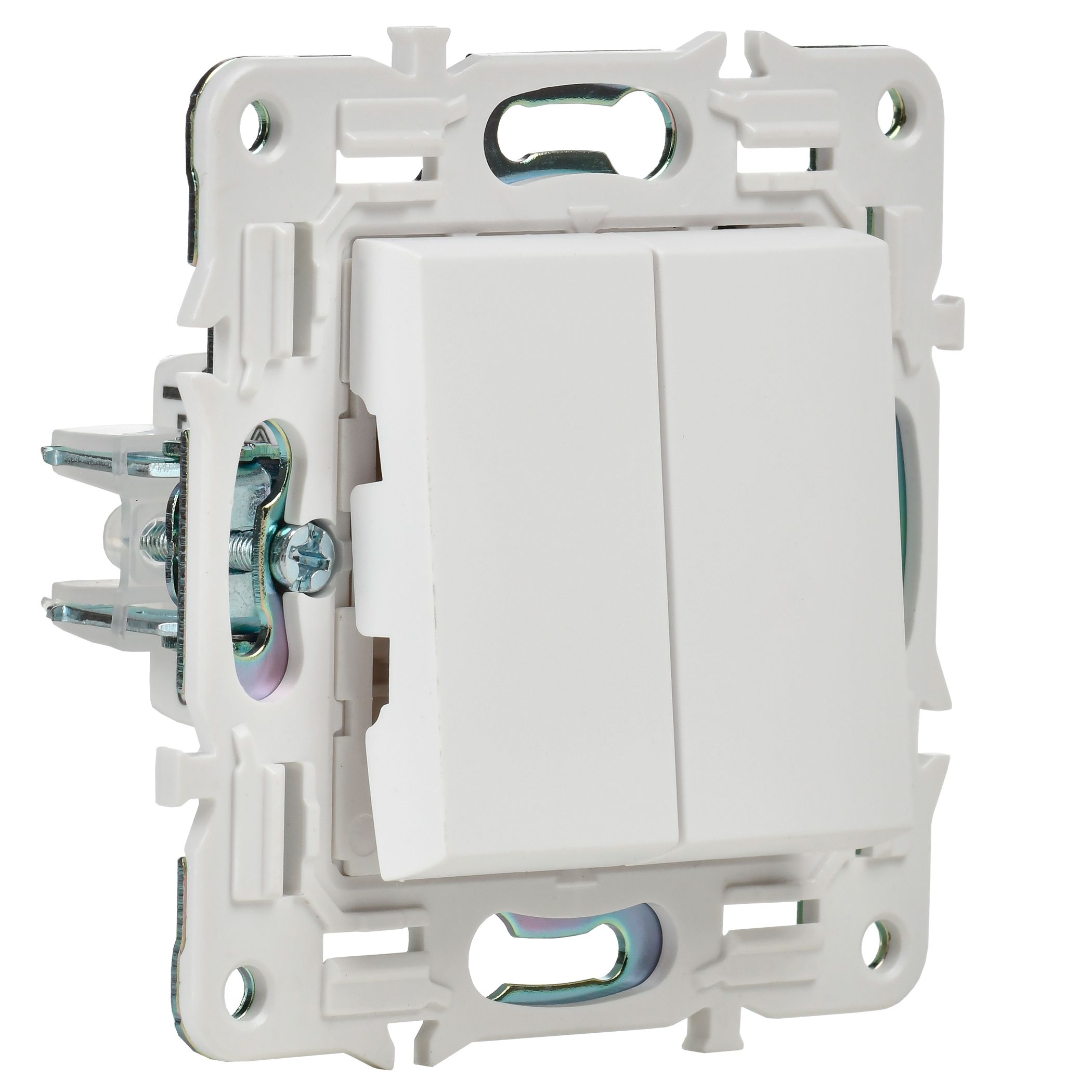             SKANDY Ажыратқыш 2 пернелі 10А SK-V04W арктикалық ақ IEK    