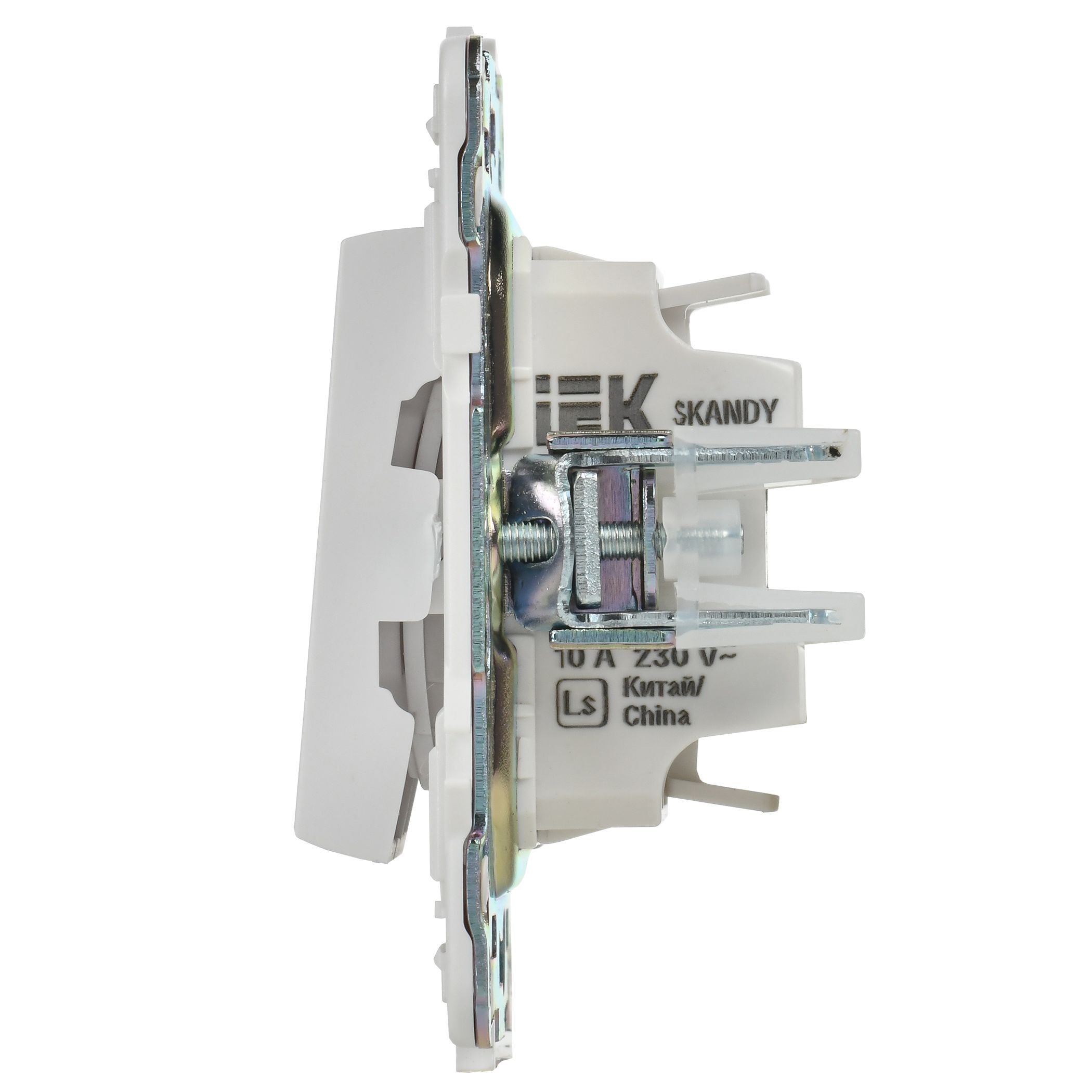             SKANDY Ажыратқыш 2 пернелі 10А SK-V04W арктикалық ақ IEK    