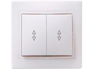 KVARTA Выключатель 2-клавишный проходной 10А ВСп10-2-0-КБ белый IEK