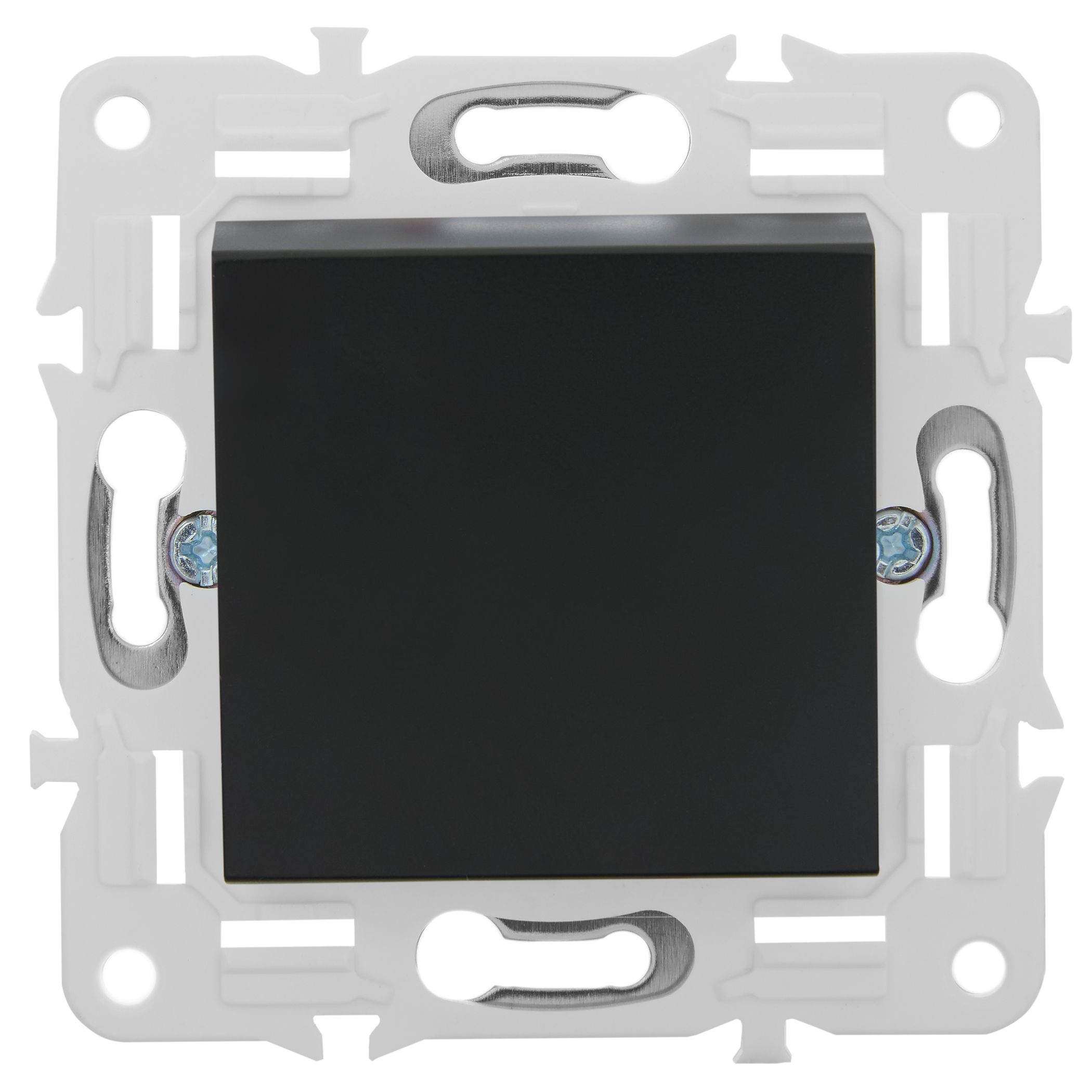             SKANDY Ажыратқыш, 1 пернелі, айқара 10А SK-V03Bl қара IEK    